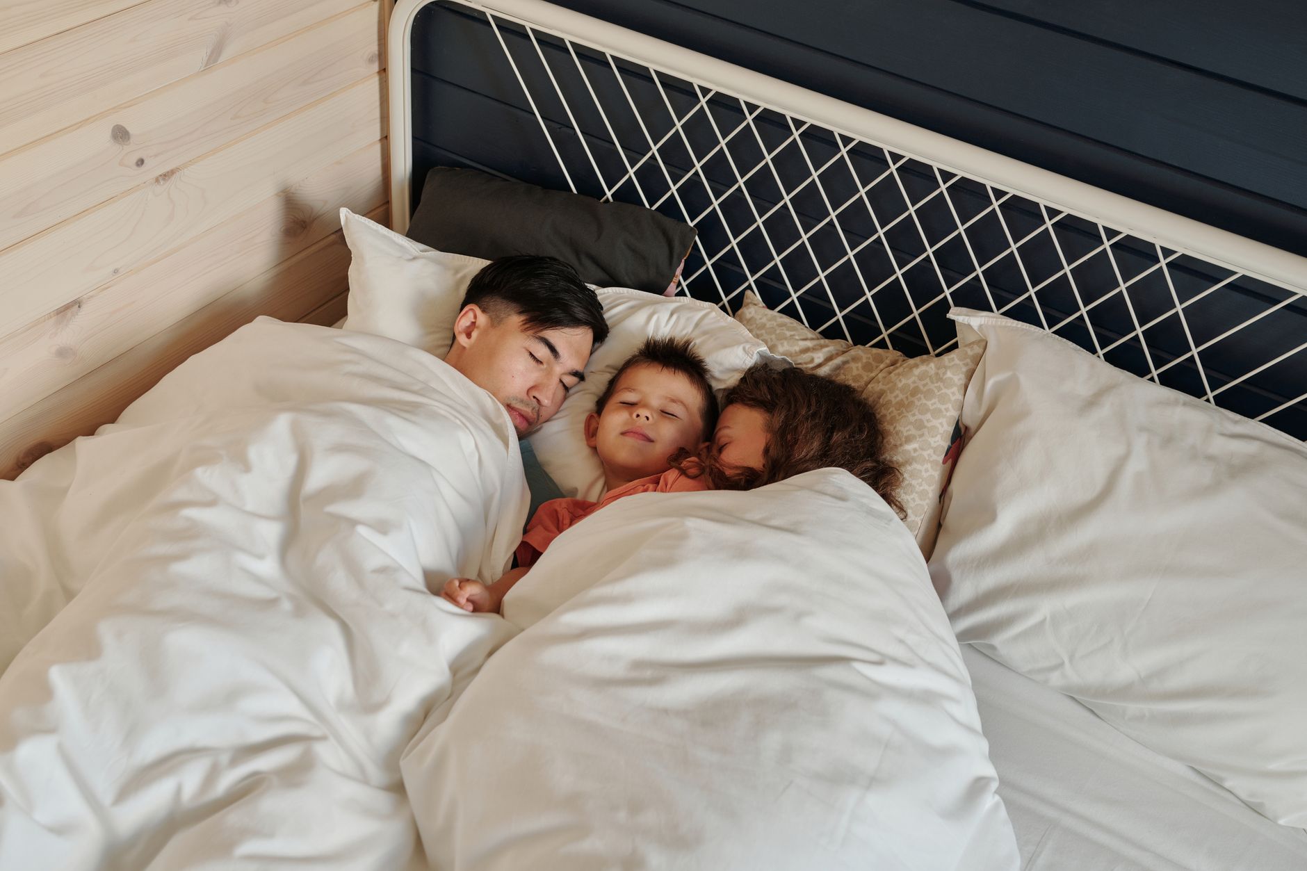Quiet sleep space with soft bedding